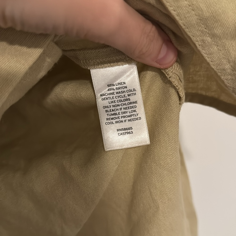 Melrose And Market Collarless Linen Blazer In Beige Khaki - Picture 3 of 5